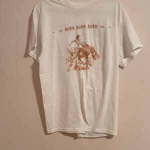 Zack Bryan Burn Burn Burn Tour Graphic Tee in White